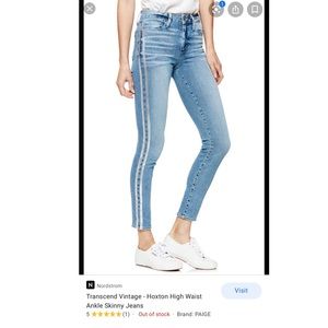 PAIGE Hoxton High Waist Ankle Skinny Jeans w/strip